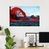 パホー火山からの溶岩のアーチ噴水 ポスター (ホームオフィス)