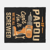 パポもしーCantそれを修正すおもしろいるGrandpa フリースブランケット (正面(横))