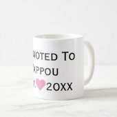 パポウブラック&ピンクマグに昇格 コーヒーマグカップ (正面右)