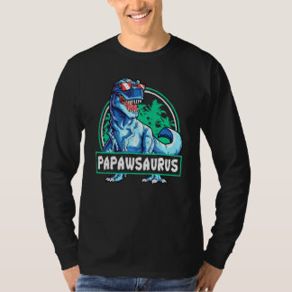 パポサウルス神父の日Tレックスパパパパ恐竜M Tシャツ