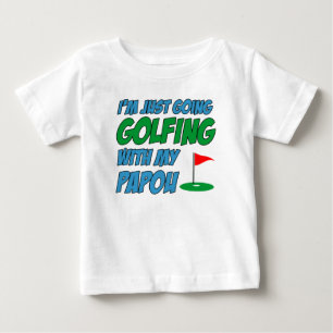 パポーギリシャの孫とゴルフに行く ベビーTシャツ