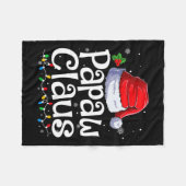 パポークロースクリスマスサンタマッチファミリークリスマスP フリースブランケット (正面(横))