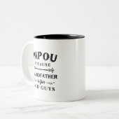 パポー |祖父おもしろいは年老いた人のための ツートーンマグカップ (正面左)