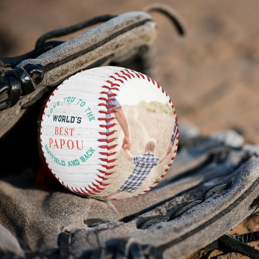 パポ最高のウ |家族パーソナライズされたの写真 野球ボール