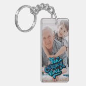 パポ最高のーエバー |グランドパ写真 キーホルダー (正面左)