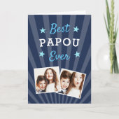 パポ最高のーエバー |父の日の写真 カード (正面)