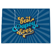 パポ最高のーーの父の日 ラージペーパーバッグ (正面)