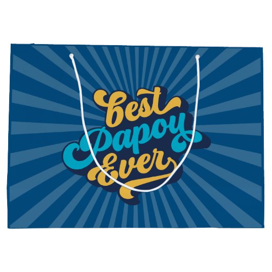 パポ最高のーーの父の日 ラージペーパーバッグ (裏面)