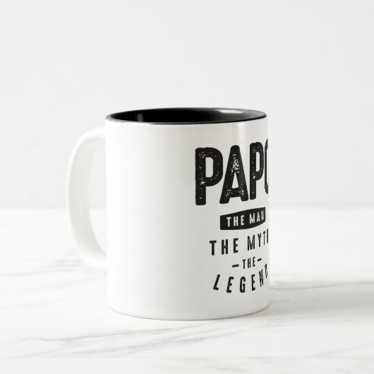 パポ男の神話の伝説 – おじいちゃん ツートーンマグカップ (正面左)