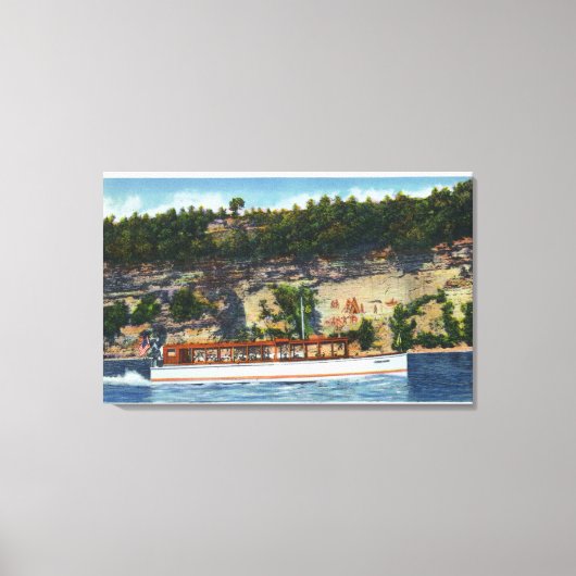 パマーズ湖乗りベビーカーIVボートシーン キャンバスプリント (正面)