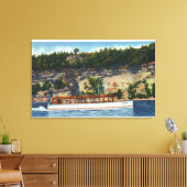 パマーズ湖乗りベビーカーIVボートシーン キャンバスプリント (インサイチュ (リビング))