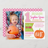 パミキン1歳の誕生日招待状と写真 招待状 (正面/裏面)