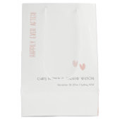 パミニマルステルエレガントデュスキーピンクハート結婚ズ ミディアムペーパーバッグ (裏面)