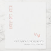 パミニマルステルエレガントデュスキーピンクハート結婚ズ ワインラベル (シングルラベル)