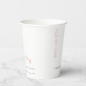 パミニマルステルエレガントデュスキーピンクハート結婚ズ 紙コップ (右)