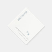 パミニマルステルエレガントデュスキーブルーハート結婚ズ スタンダードカクテルナプキン (角)