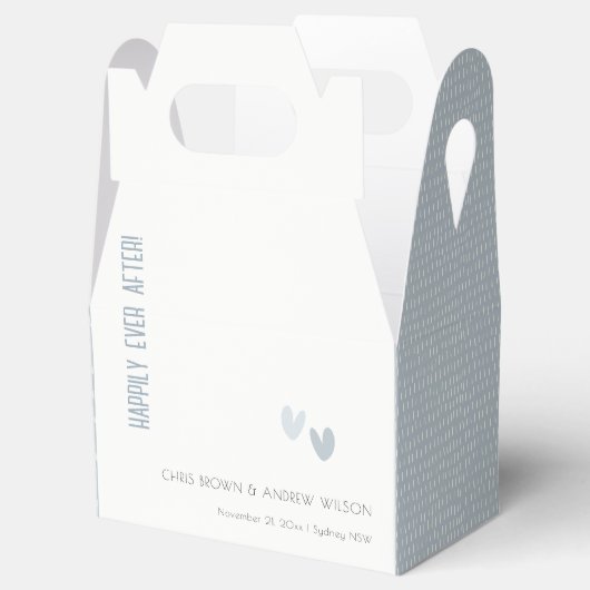 パミニマルステルエレガントデュスキーブルーハート結婚ズ フェイバーボックス (オープン)