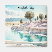 パムケールトルコ旅行ミネラルサーマル マグネット (正面)