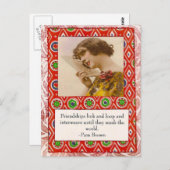 パムブラウンフレンドシップ引用文はがき ポストカード (正面/裏面)