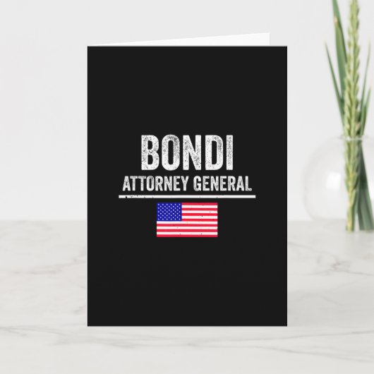 パム・ボンディ トランプ大統領の検事総長指名 カード (正面)