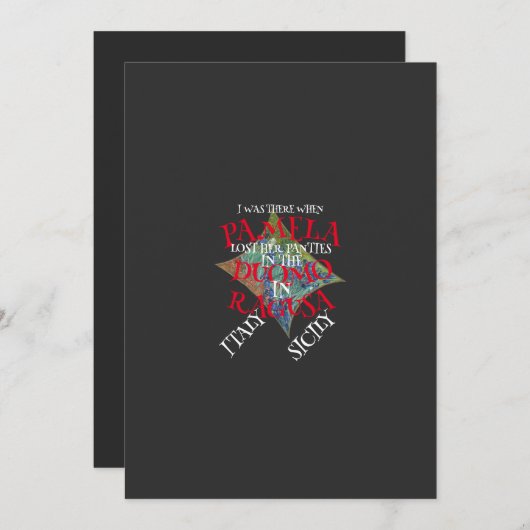 パメラがパンティーズのラグーサ失ったに行った時 招待状 (正面/裏面)