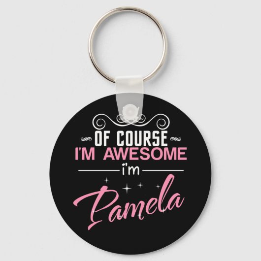 パメラもちろん私はパマ素晴らしメラだ キーホルダー (正面)