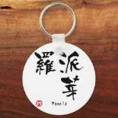 パメラ名パーソナライズされた漢字書 キーホルダー (正面)