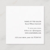 パモダンスエレガントテルはさみはっきりした スクエア名刺 (裏面)