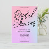 パモダンスエレガントテルグラデーションブライダルシャワー 招待状 (スタンド正面)