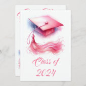 パモダンスエレガントテル卒業 招待状 (正面/裏面)