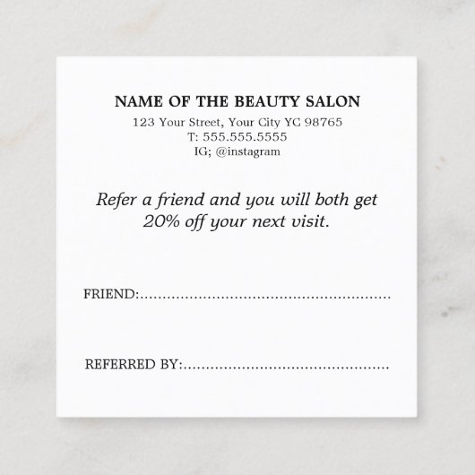 パモダンステルはっきりしたハートサロン 紹介カード (裏面)