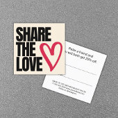 パモダンステルはっきりした文字赤いハートサロン 紹介カード