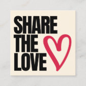 パモダンステルはっきりした文字赤いハートサロン 紹介カード (正面)