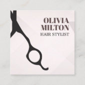 パモダンステルエレガントシザーズヘアはっきりしたサロン スクエア名刺 (正面)