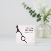 パモダンステルエレガントシザーズヘアはっきりしたサロン スクエア名刺 (スタンド正面)