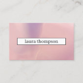 パモダンステルエレガントバラホワイトストライプ 名刺 (正面)