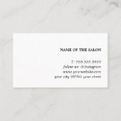 パモダンステルエレガントブルーイエロー美容師 名刺 (裏面)