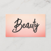 パモダンステルエレガントホワイト美しいヘアメイクアップ 名刺 (正面)