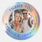 パモダンステルカスタムホログラフィ結婚ーの感謝 ラウンドシール (正面)