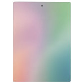 パモダンステルカラフルとホワイトモノグラムイニシャル クリップボード (裏面)