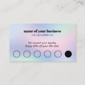 パモダンステルカラフルはっきりした美しいサロン ロイヤリティカード (正面)