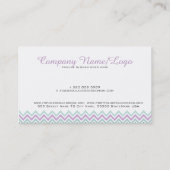 パモダンステルカラフルシェブロン模様 名刺 (裏面)