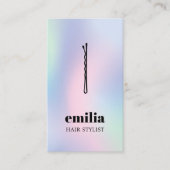 パモダンステルカラフルブラックヘアピンサロン 名刺 (正面)