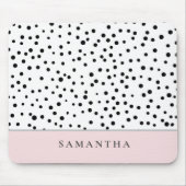 パモダンステルガーリーピンク名パーソナライズされた前 マウスパッド (正面)