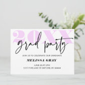 パモダンステルグラデーショングラードパーティの招待状薄紫 招待状 (スタンド正面)