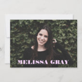 パモダンステルグラデーショングラードパーティの招待状薄紫 招待状 (裏面)