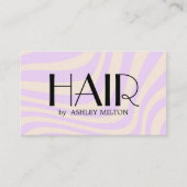 パモダンステルスタイリッシュパープル抽象芸術はっきりしたヘア 名刺 (正面)