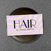 パモダンステルスタイリッシュパープル抽象芸術はっきりしたヘア 名刺