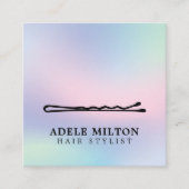 パモダンステルスタイリッシュヘアピンサロン スクエア名刺 (正面)