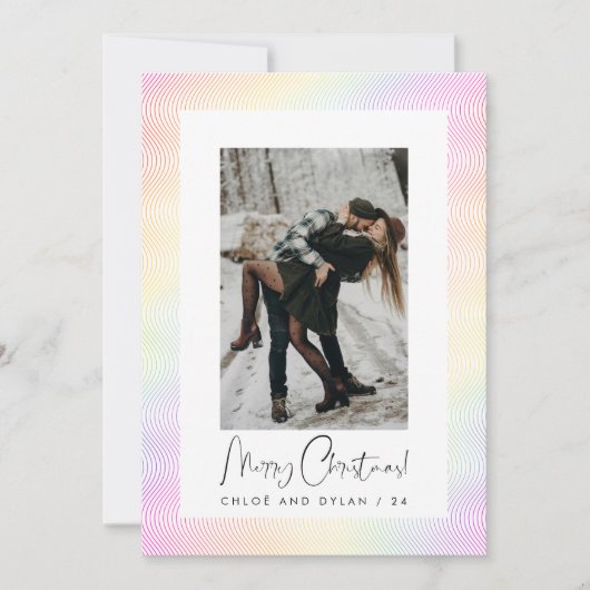パモダンステルミニマルウェーブギロシェのカップル写真 シーズンカード (正面)